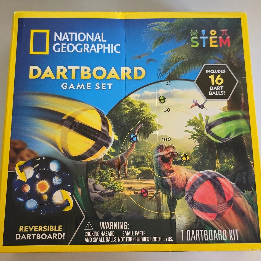 National Geographic Reversible DartBoard Game Set